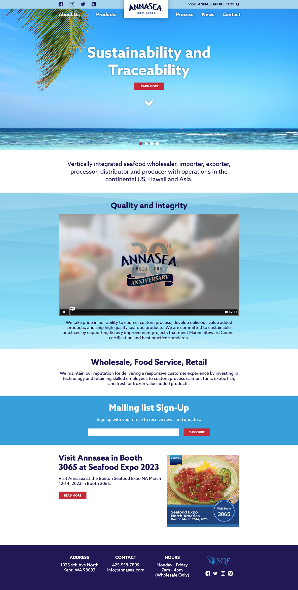 Annasea Foods Group website